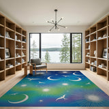 Celestial Phoenix Night Sky Area Rug
