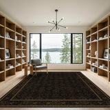 Black Gold Traditional Persian Traditional Persian Area Rug