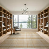 Brown Tan Plaid Check Brown and Tan Area Rug