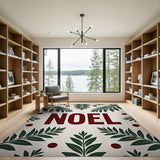 Noel Holly Leaves Area Rug