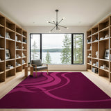 Purple Swirling Purple Abstract Area Rug