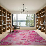 Pink Floral Vintage Pink Rose Floral Vintage Area Rug