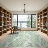 Monstera Leaf Green Area Rug