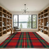 Red Plaid Heritage Area Rug