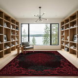 Red Traditional Persian Red Traditional Persian Area Rug