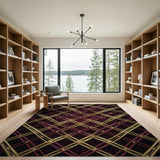 Luxe Gold Lattice Trellis Area Rug