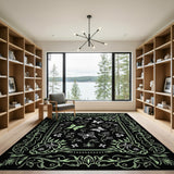 Vintage Floral Butterfly Area Rug