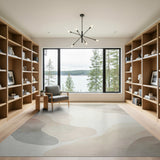 Beige Neutral Organic Abstract Area Rug
