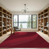Crimson Flow Red Area Rug
