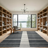 Bold Black White Striped No. 64 Area Rug