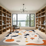 Halloween Black Cat Kids Cartoon Area Rug