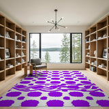 Purple Abstract Bubble Shapes Area Rug
