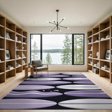Purple Surfboard Coastal Area Rug
