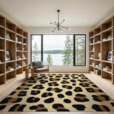 Brown and Tan Tan Leopard Print Area Rug