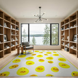 Cute Yellow Chick Egg Scatter Area Rug
