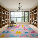 Fun ABC Alphabet Kids Rug with Cute Animals