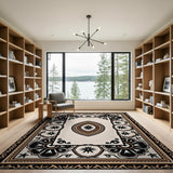 Ornate Traditional Persian Medallion Rug in Beige