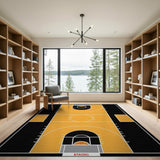 Orange Orange Basketball Court Area Rug