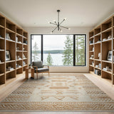 Beige Terracotta Heritage Tribal Area Rug