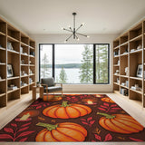 Autumn Pumpkin Harvest Area Rug