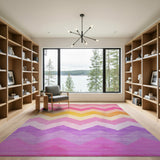 Vibrant Chevron Multi-Color Area Rug