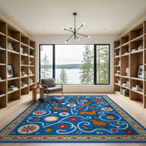 Blue Heritage Tribal Goat Star Rug