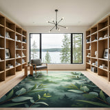 Eucalyptus Framed Misty Forest Area Rug