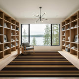 Brown and Tan Modern Brown Tan Striped Area Rug