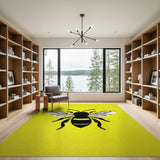 Yellow Sunny Yellow Bee Area Rug