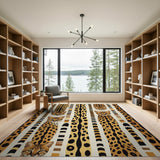 Exotic Ocelot Stripe Pattern Area Rug