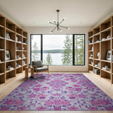 Purple Floral Vintage No. 5 Area Rug