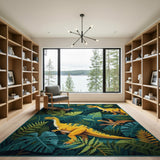 T-Rex Jungle Adventure Kids Area Rug