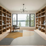 Abstract Overlapping Shapes Area Rug