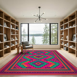 Geometric Modern Vivid Multi-Color Geometric Area Rug