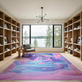 Whimsical Unicorn Rainbow Pastel Area Rug