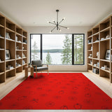 Festive Red Fruit Ornament Area Rug