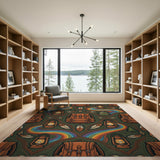 Multi-Color Lantern Backpack Area Rug
