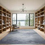Ethereal Clouds Grey Abstract Area Rug