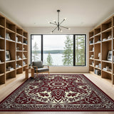 Ornate Red Persian Medallion Area Rug