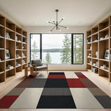Geometric Patchwork Area Rug in Multi-Color Blocks