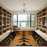Heritage Tribal Bold Orange Tiger Stripe Area Rug
