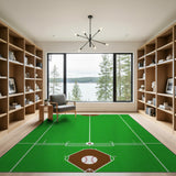 Baseball Field Turf Area Rug