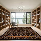 Traditional Persian Ornate Orange Floral Persian Area Rug