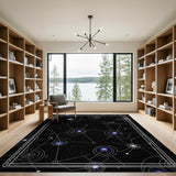 Cosmic Star Map Geometric Area Rug