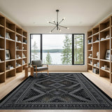 Bold Black White Geometric No. 5 Area Rug