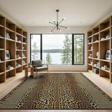 Leopard Print Area Rug in Brown Tan