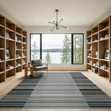 Bold Geometric Modern Bold Black White Striped Geometric Rug