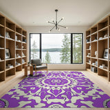 Purple Intricate Persian Floral Rug