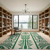 Green Heritage Tribal Area Rug