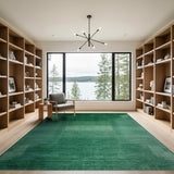 Emerald Green Geometric Modern Area Rug
